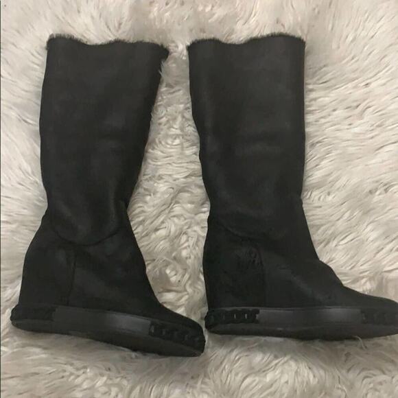 NWT CASADEI DOUBLE FACE TALL PLATFORM BOOTS 38.5 - Picture 2 of 12